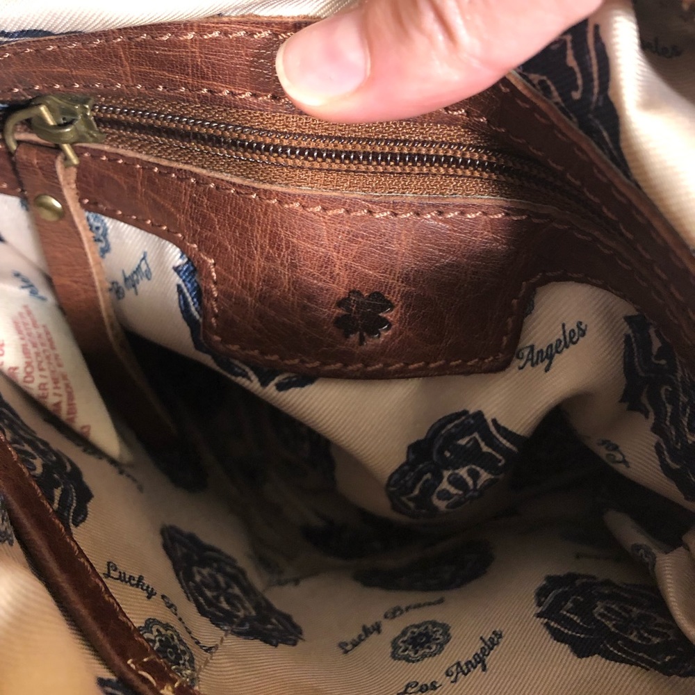 Lucky Brand Rayla Leather Textured Boho Purse - Picture 8 of 14